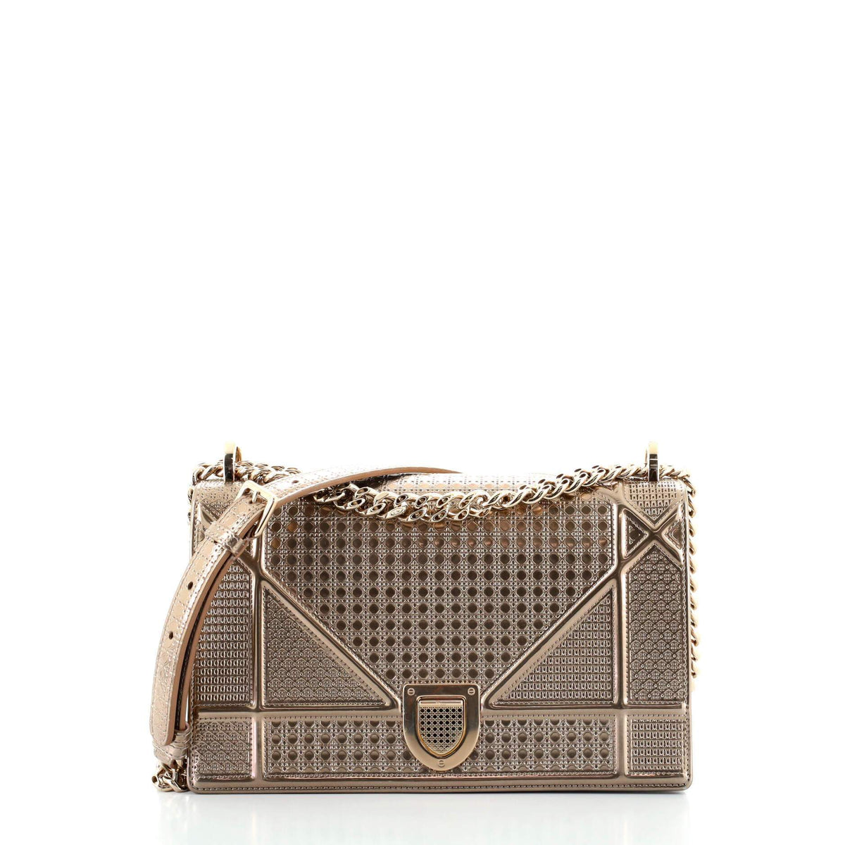 Diorama Flap Bag Cannage Embossed Calfskin Medium
