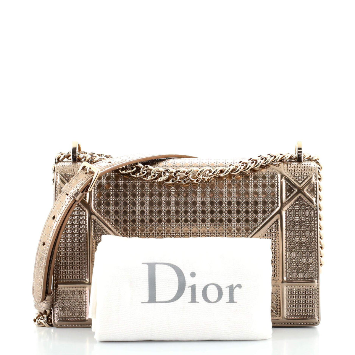 Diorama Flap Bag Cannage Embossed Calfskin Medium
