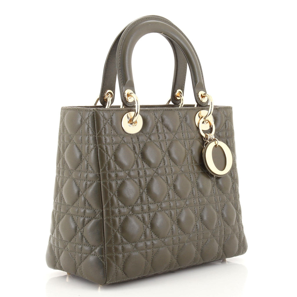 Lady Dior Bag Cannage Quilt Lambskin Medium