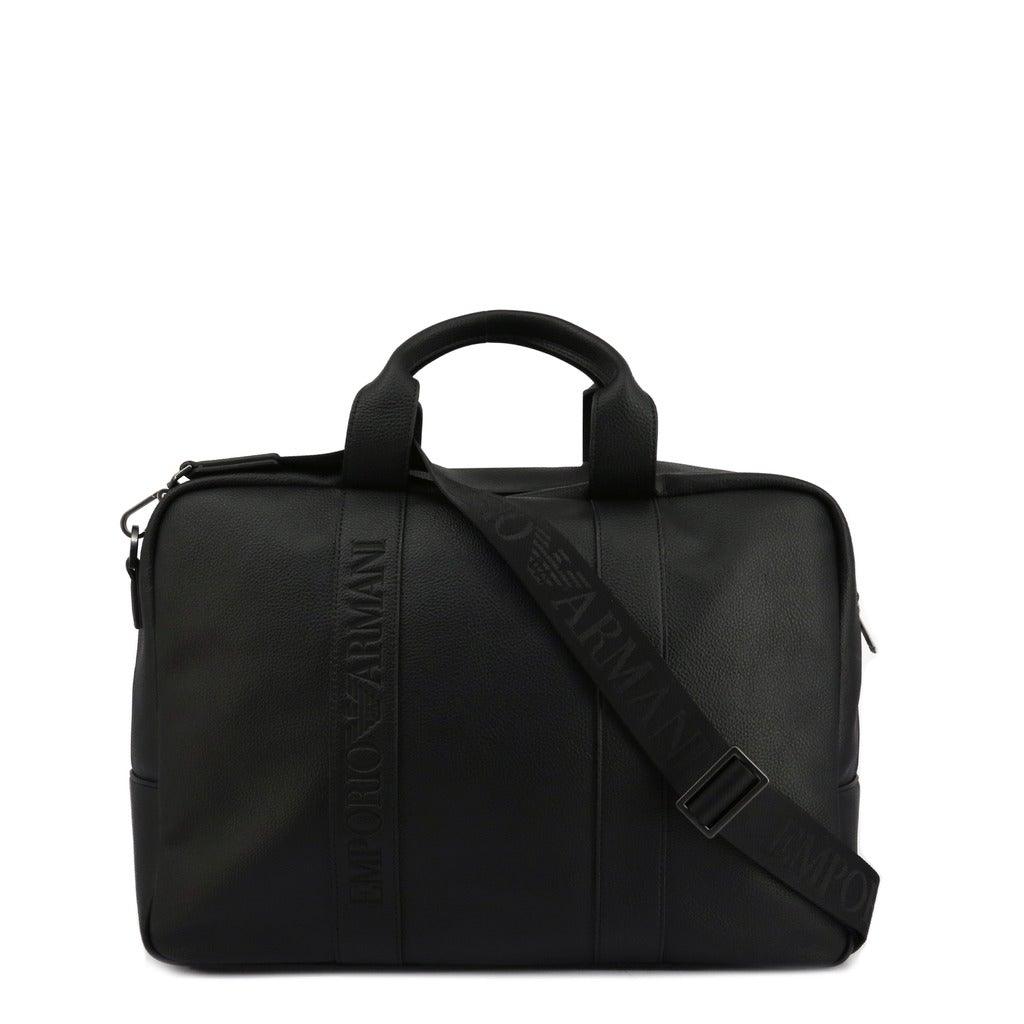 Black Synthetic Leather Travel Bag