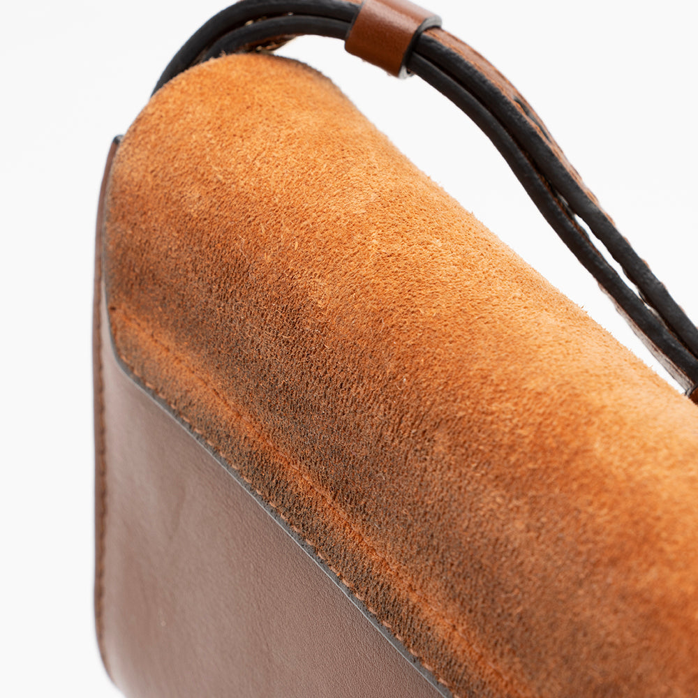 Chloe Calfskin Suede Faye Mini Shoulder Bag (SHF-16814)