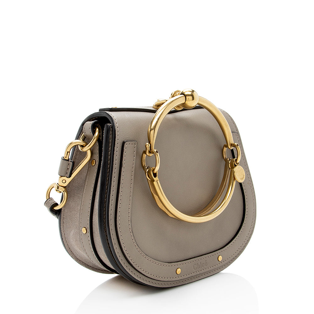 Chloe Calfskin Suede Nile Small Bracelet Bag (SHF-18310)