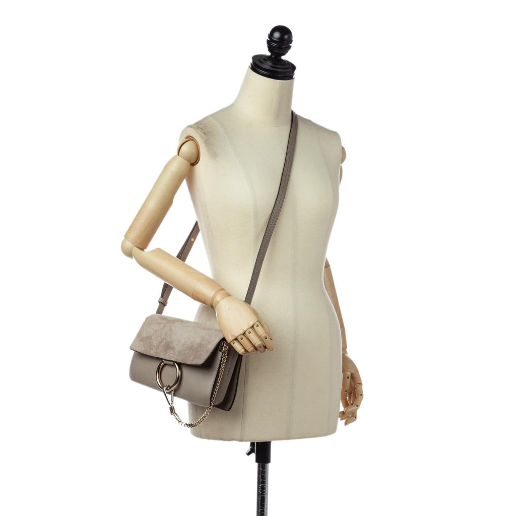 Chloe Faye Leather Crossbody Bag (SHG-24803)
