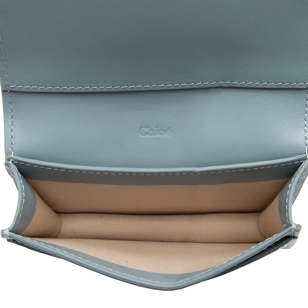 Chloe Leather C Card Holder (SHF-15092)