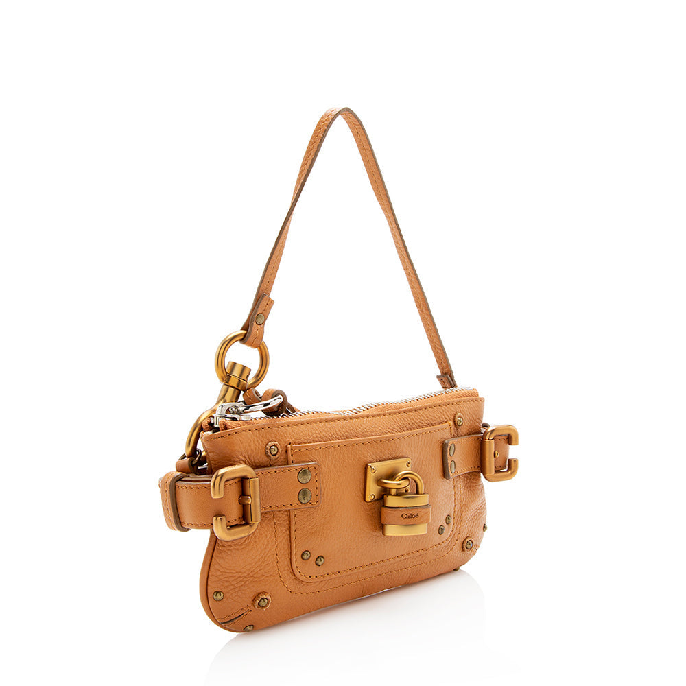 Chloe Leather Paddington Clutch (SHF-12061)