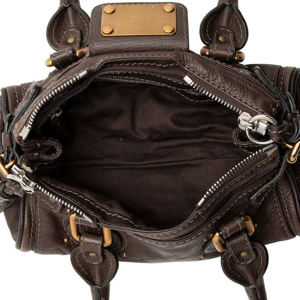 Chloe Leather Paddington Mini Satchel (SHF-17716)