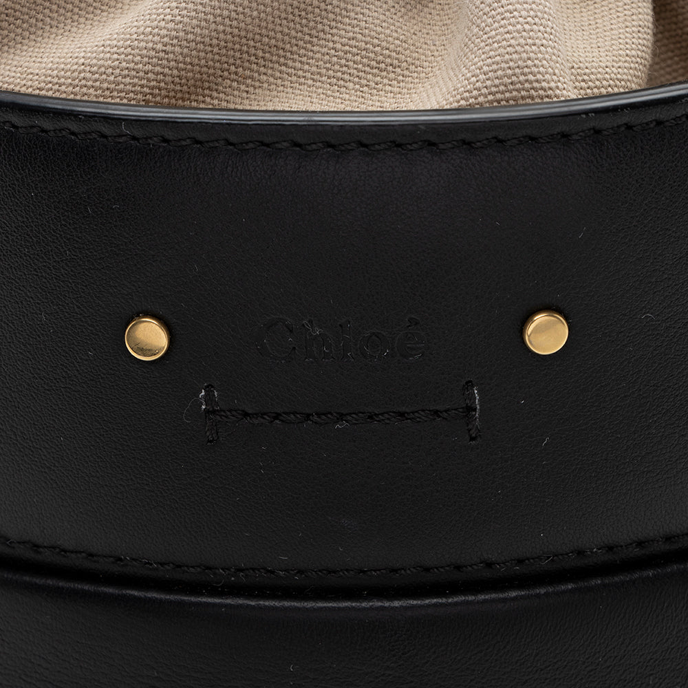 Chloe Leather Roy Mini Bucket Bag (SHF-13875)