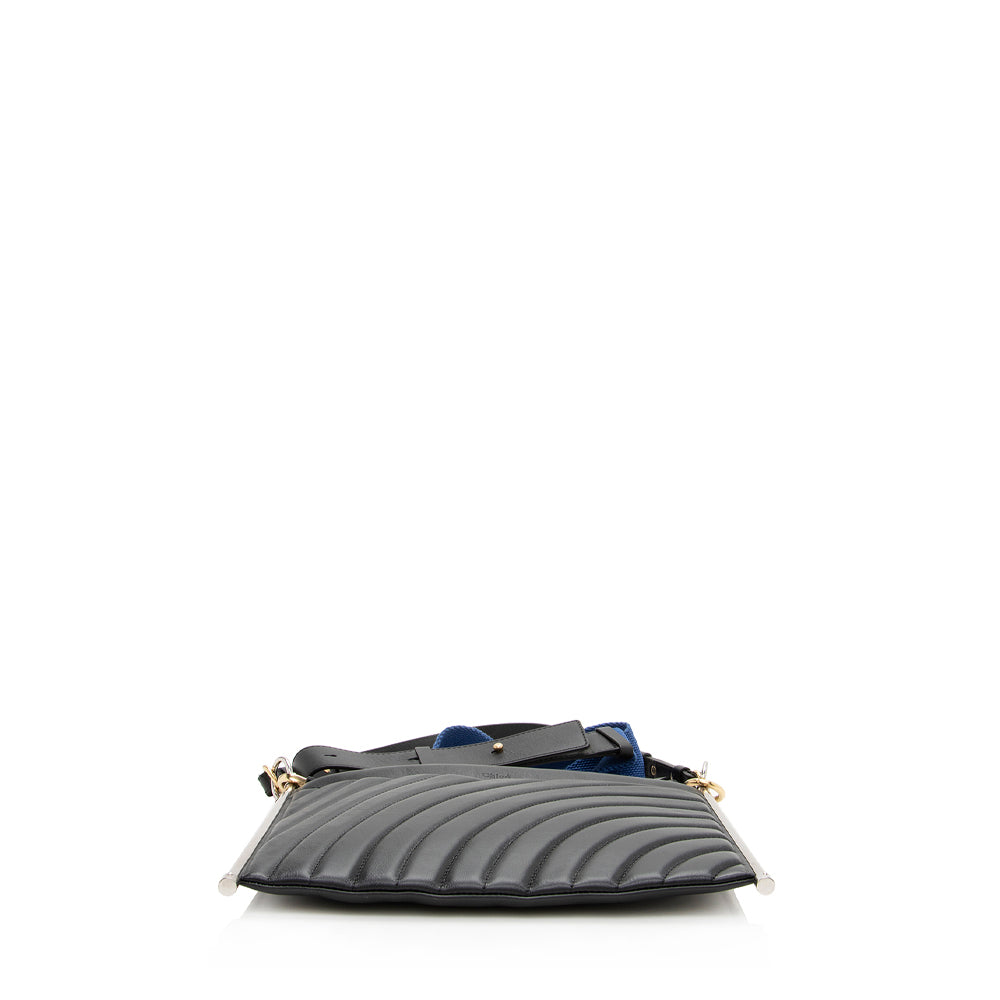 Chloe Quilted Leather Roy Shoulder Bag (SHF-15791)