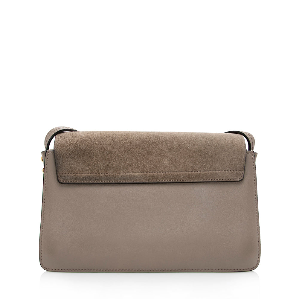 Chloe Suede Studded Small Faye Shoulder Bag (SHF-17184)