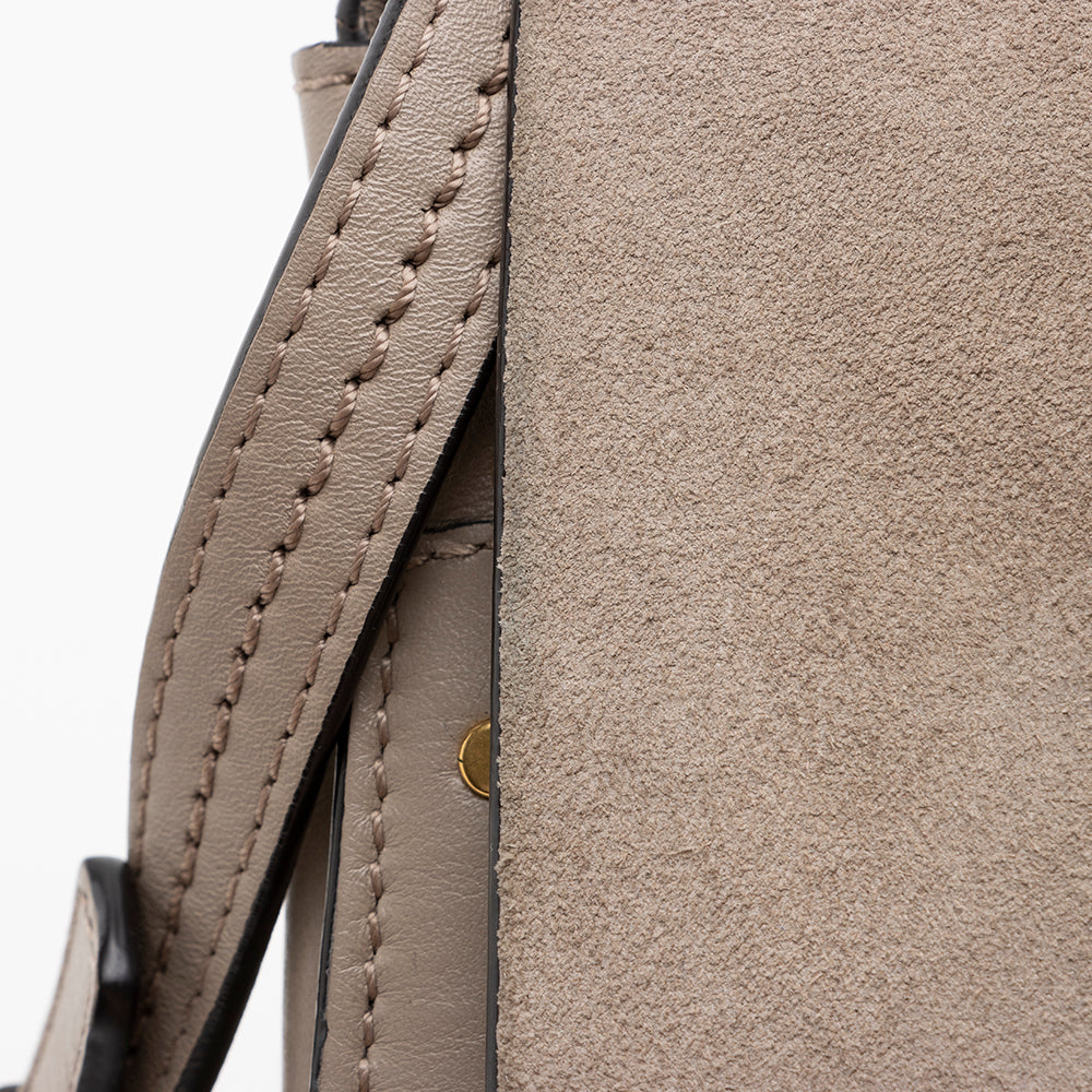 Chloe Suede Studded Small Faye Shoulder Bag (SHF-17184)