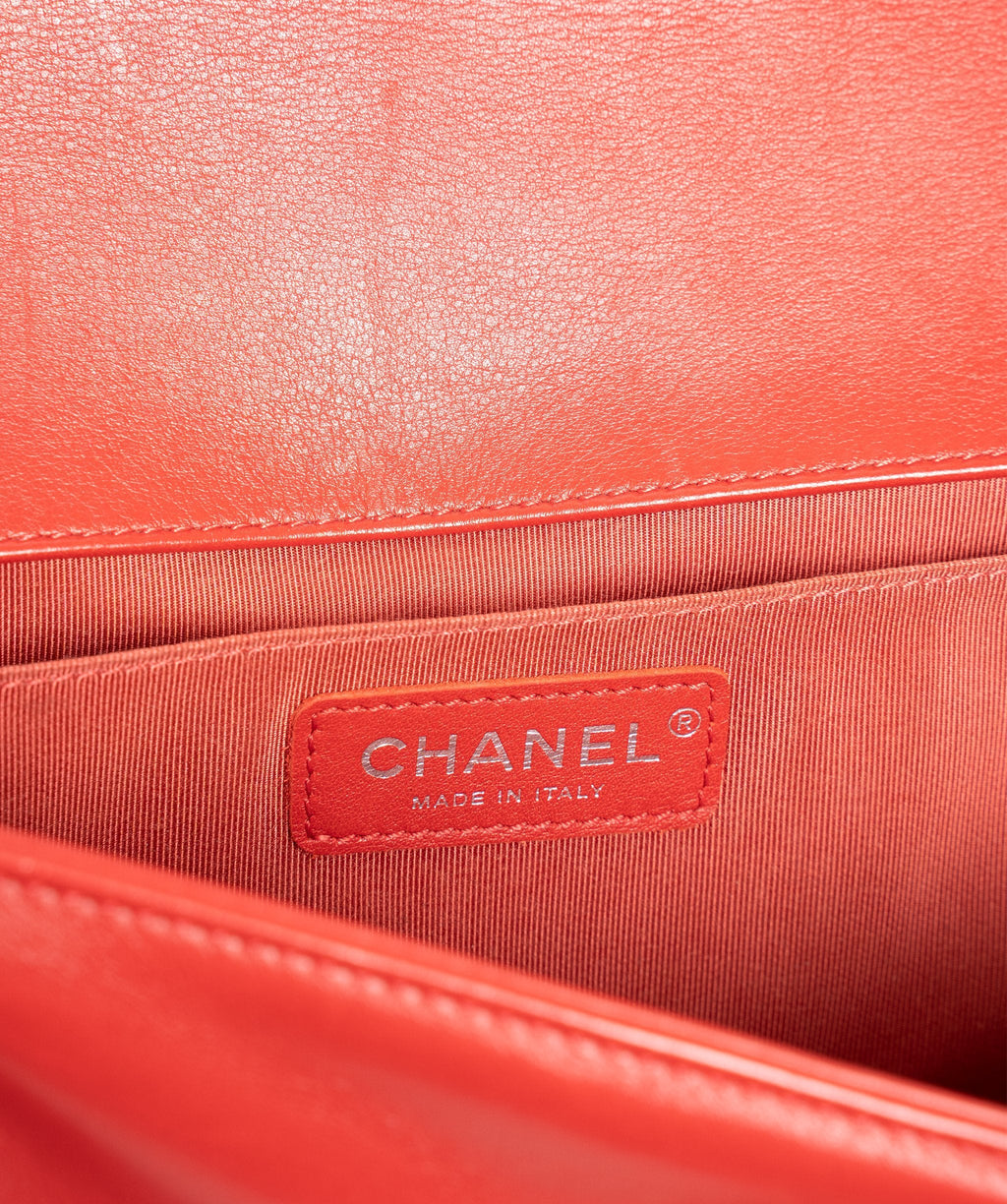 Chanel Red New Medium Boy Bag - ADL1302 - Cap N Wrap