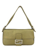 Fendi Metallic Leather Baguette Shoulder Bag