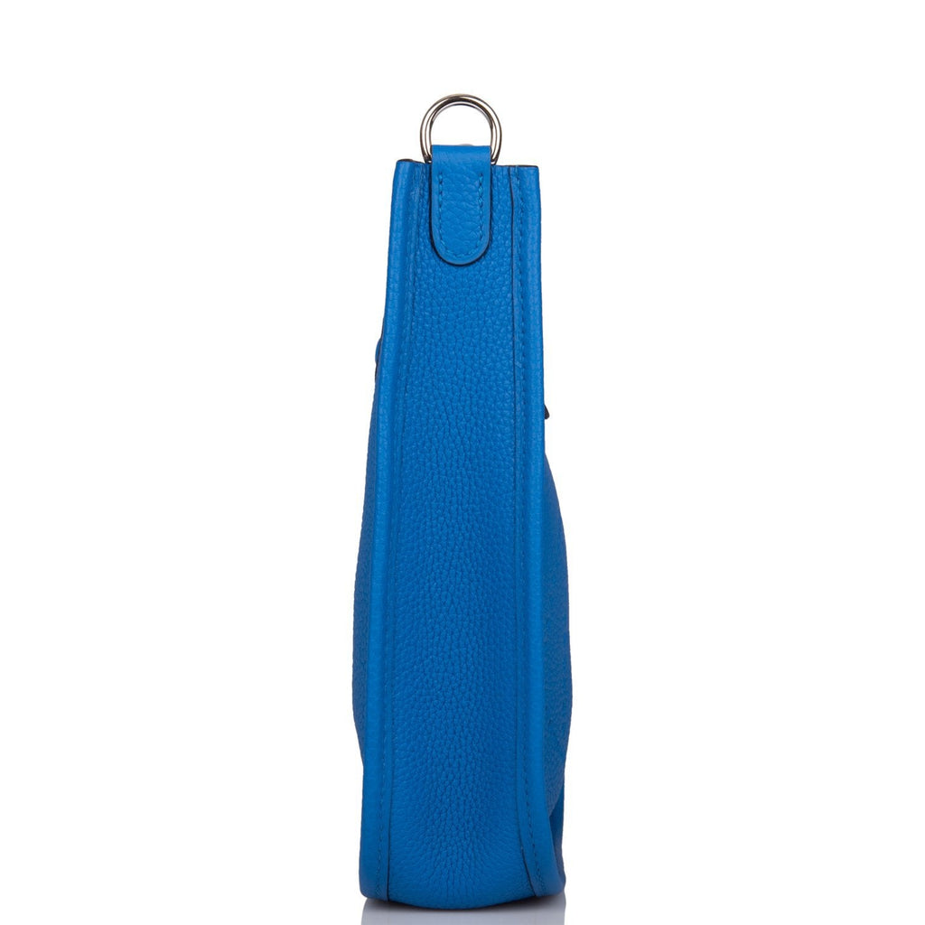 Hermes Bleu Zellige Clemence Evelyne TPM Bag Palladium Hardware
