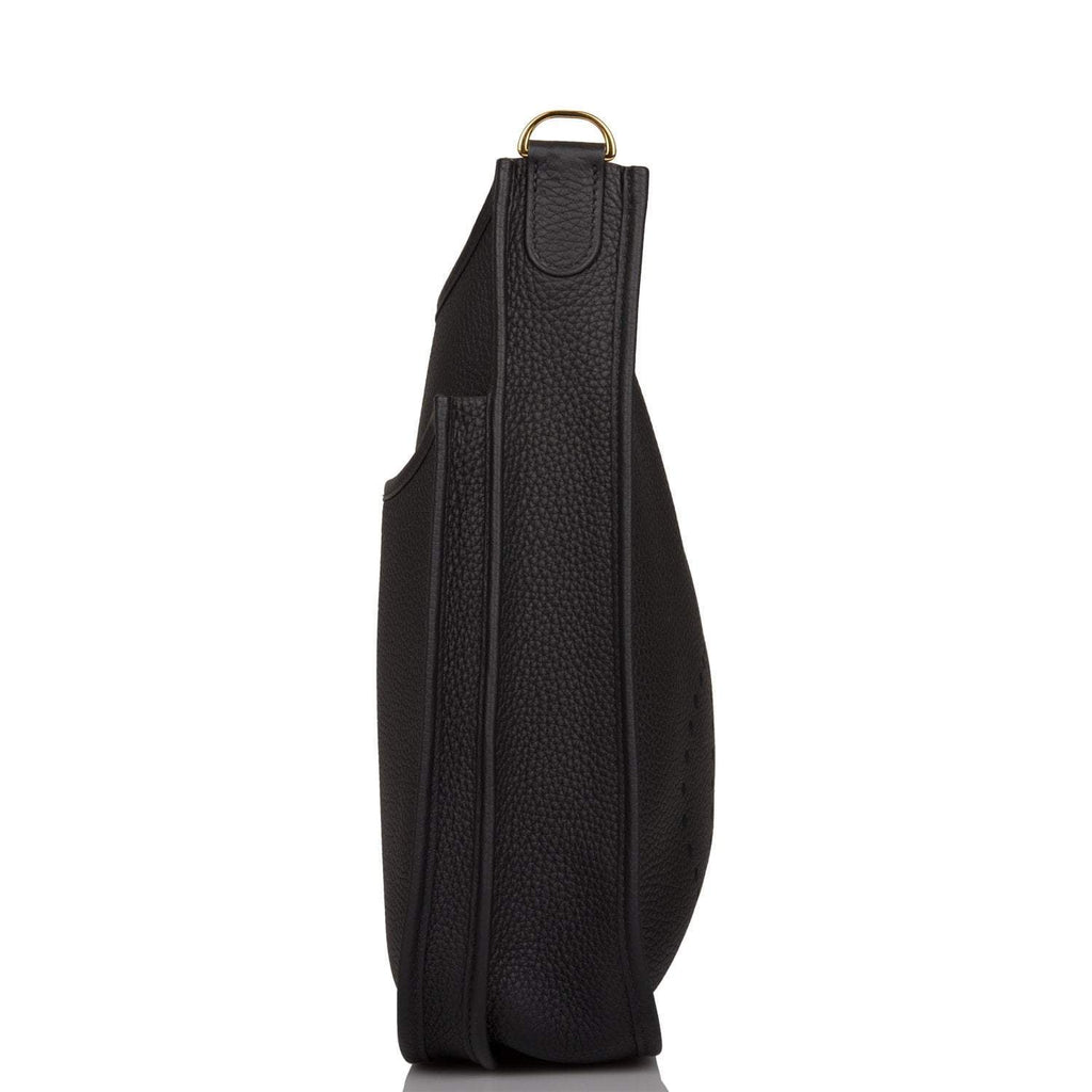 Hermes Evelyne III PM Black Clemence Gold Hardware