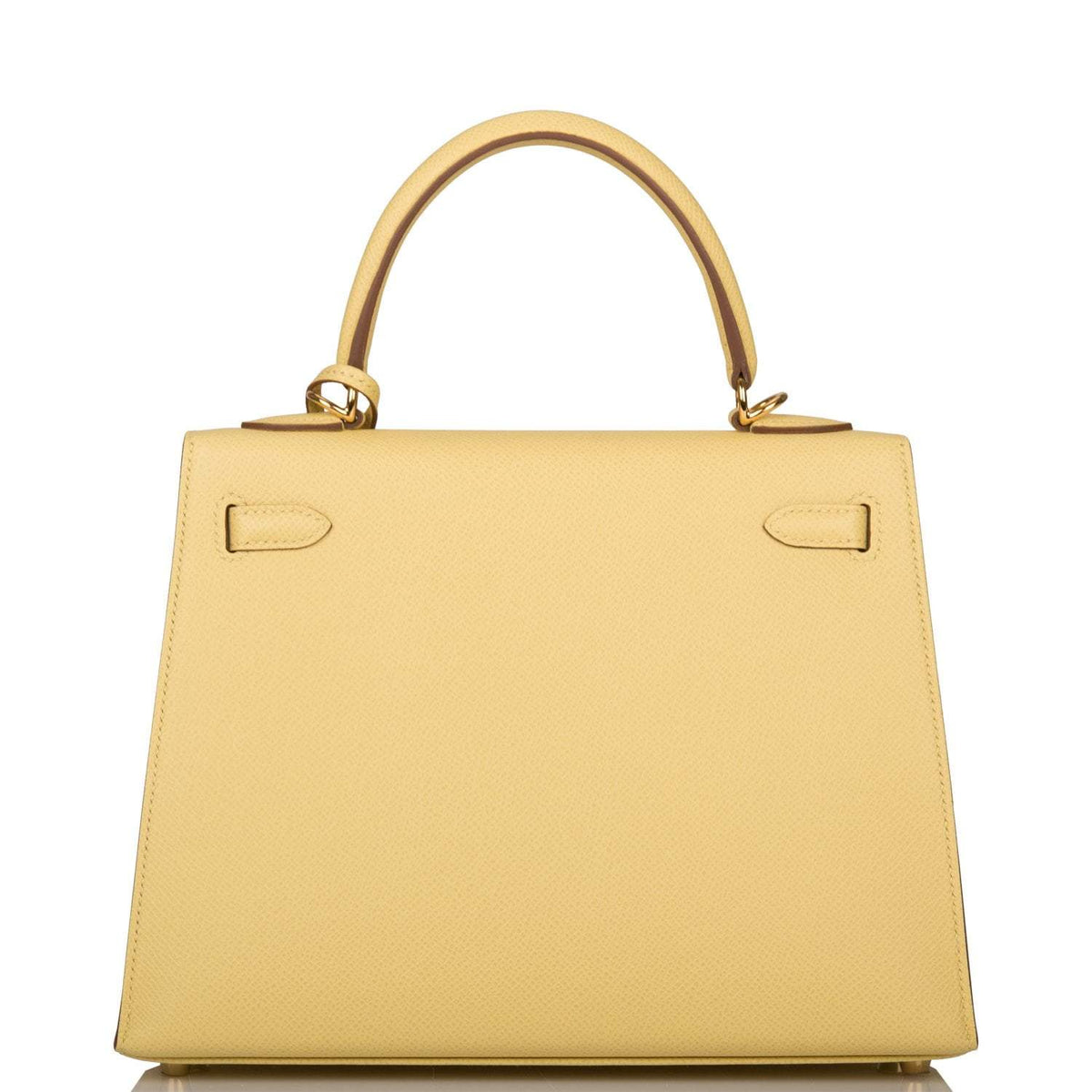 Hermes Jaune Poussin Epsom Sellier Kelly 25cm Gold Hardware