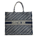 CHRISTIAN DIOR Large Oblique Book Tote - Blue