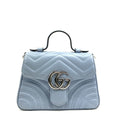 GUCCI GG Marmont Mini Top Handle Bag Blue