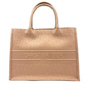 CHRISTIAN DIOR Calfskin Embossed Oblique Small Book Tote