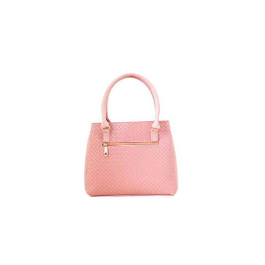Zynxe Blush Pink Woven Top Handle Handbag