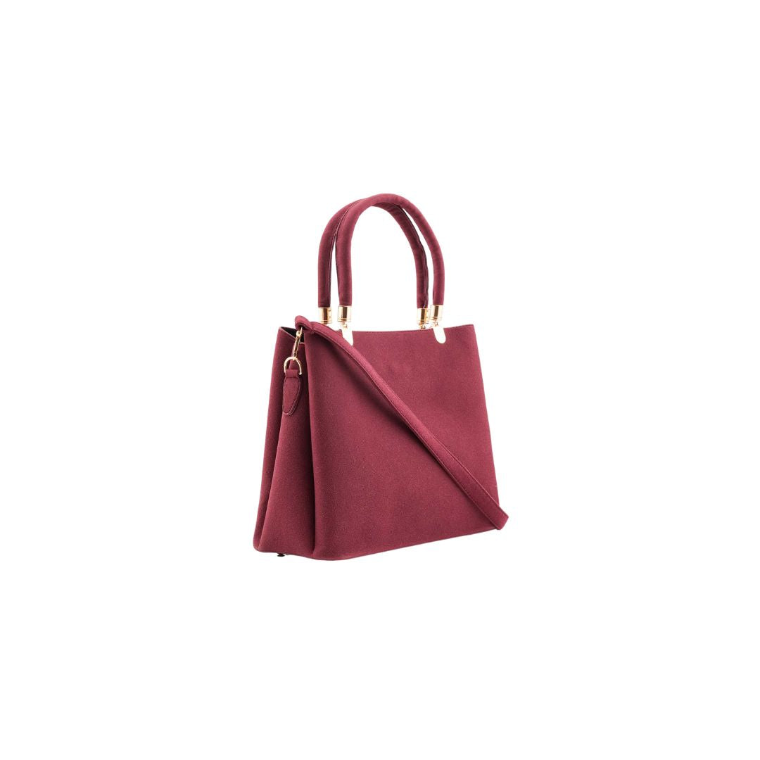 Zynxe Burgundy Classic Top Handle Handbag