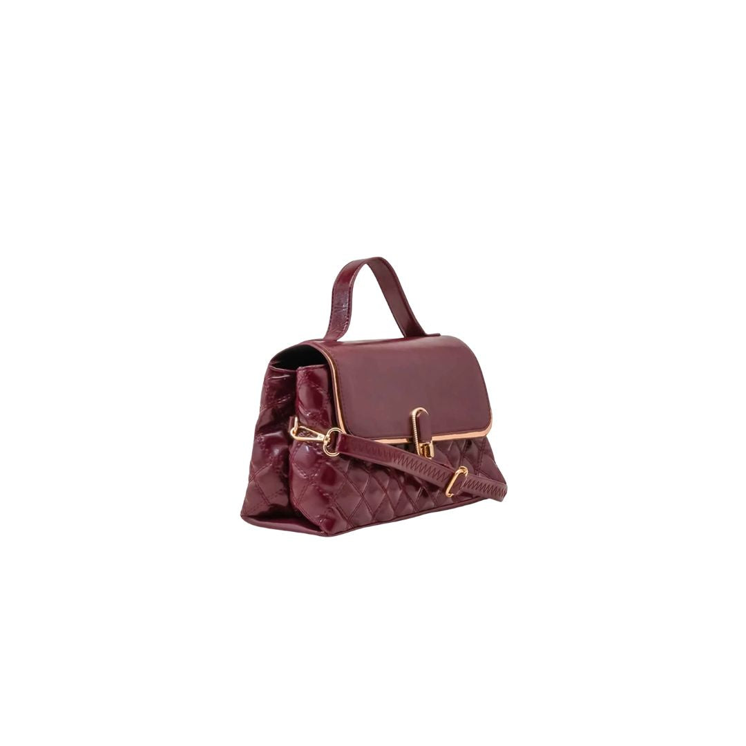 Zynxe Burgundy Quilted Shoulder Bag
