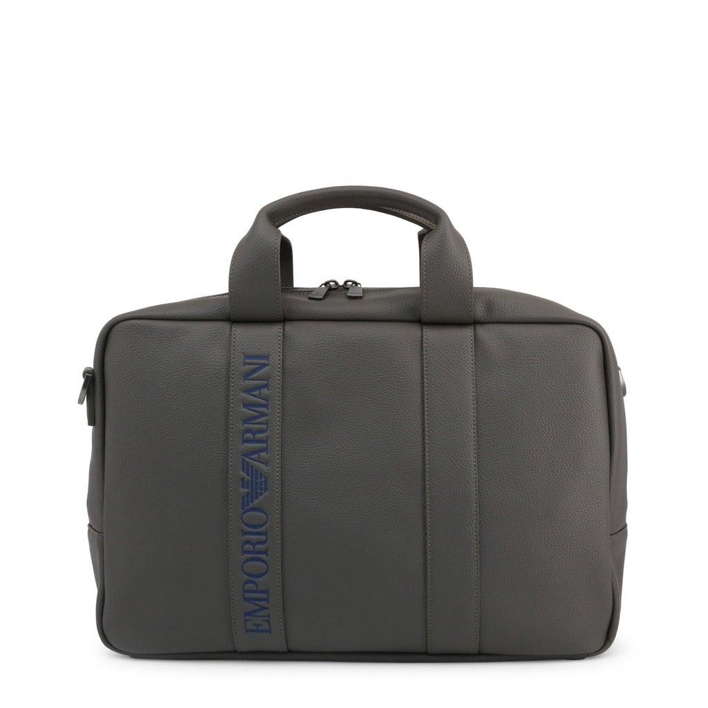 Grey Synthetic Leather Briefcase