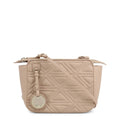 Triangle Quilted Crossbody Bag In Pink