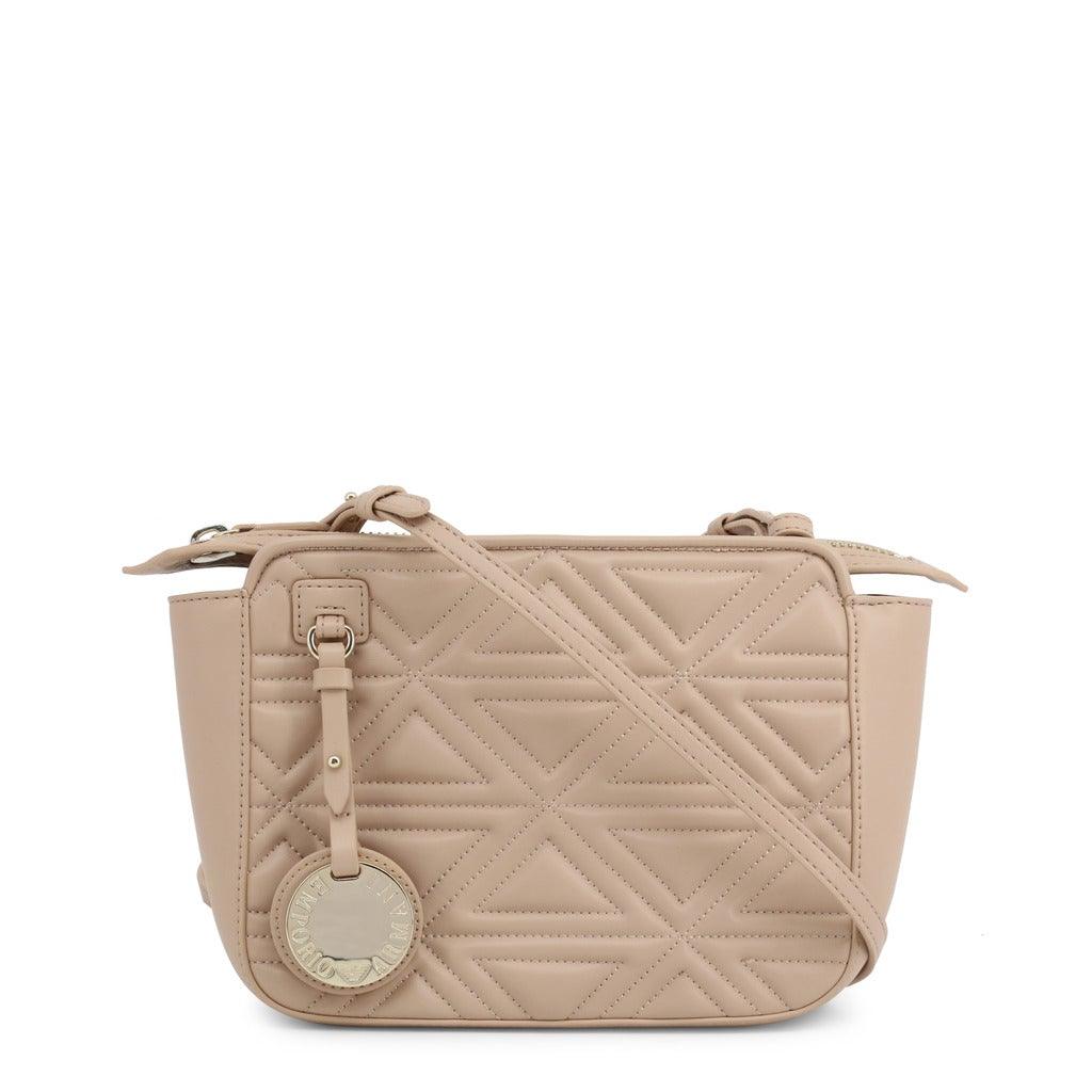 Triangle Quilted Crossbody Bag In Pink