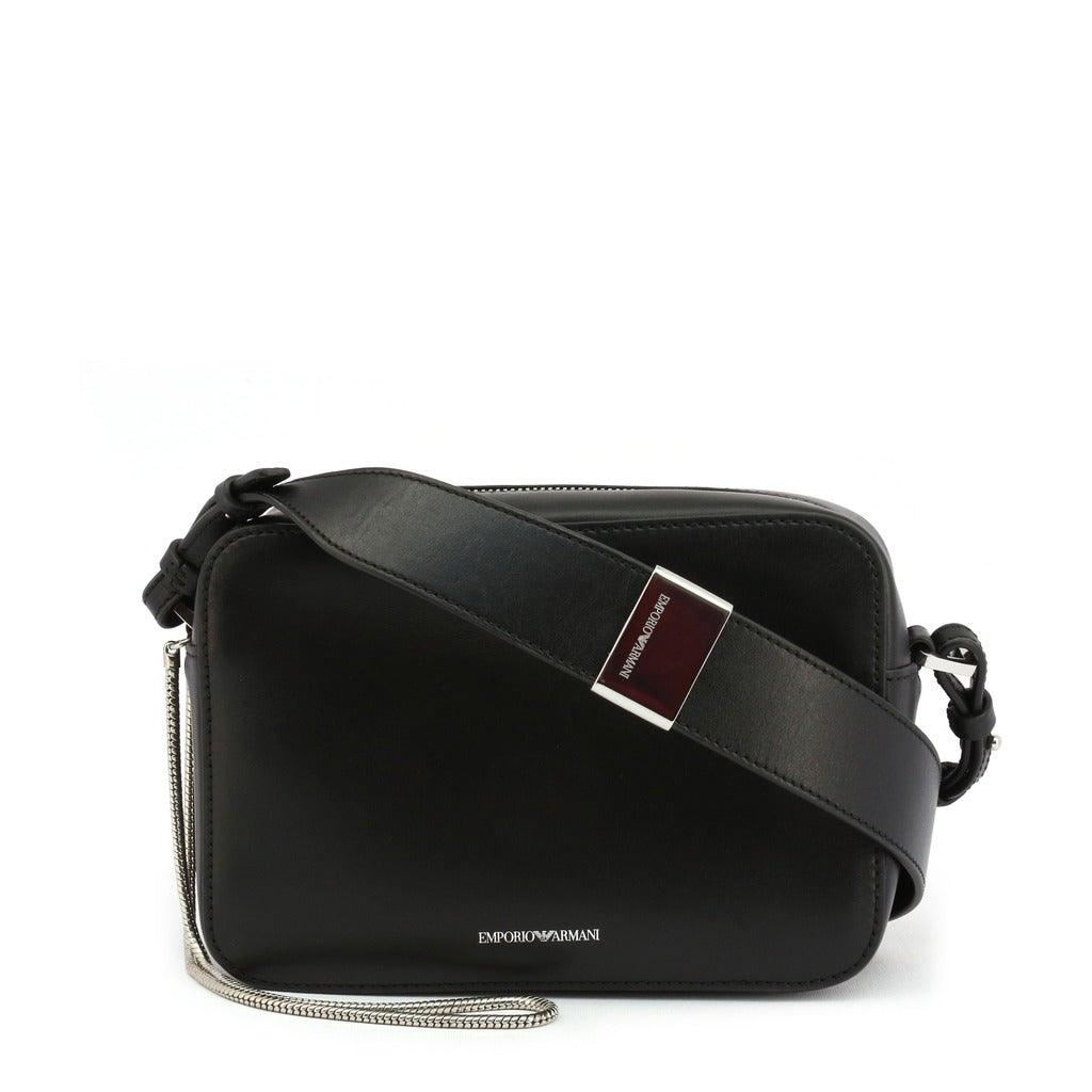 Black Leather Chain Crossbody Bag