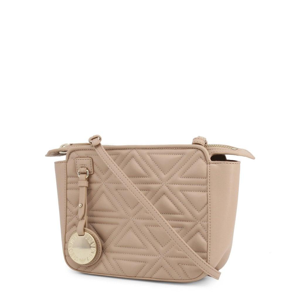 Triangle Quilted Crossbody Bag In Pink