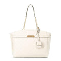 Bea Embossed 4G Peony Logo Shoulder Bag in White
