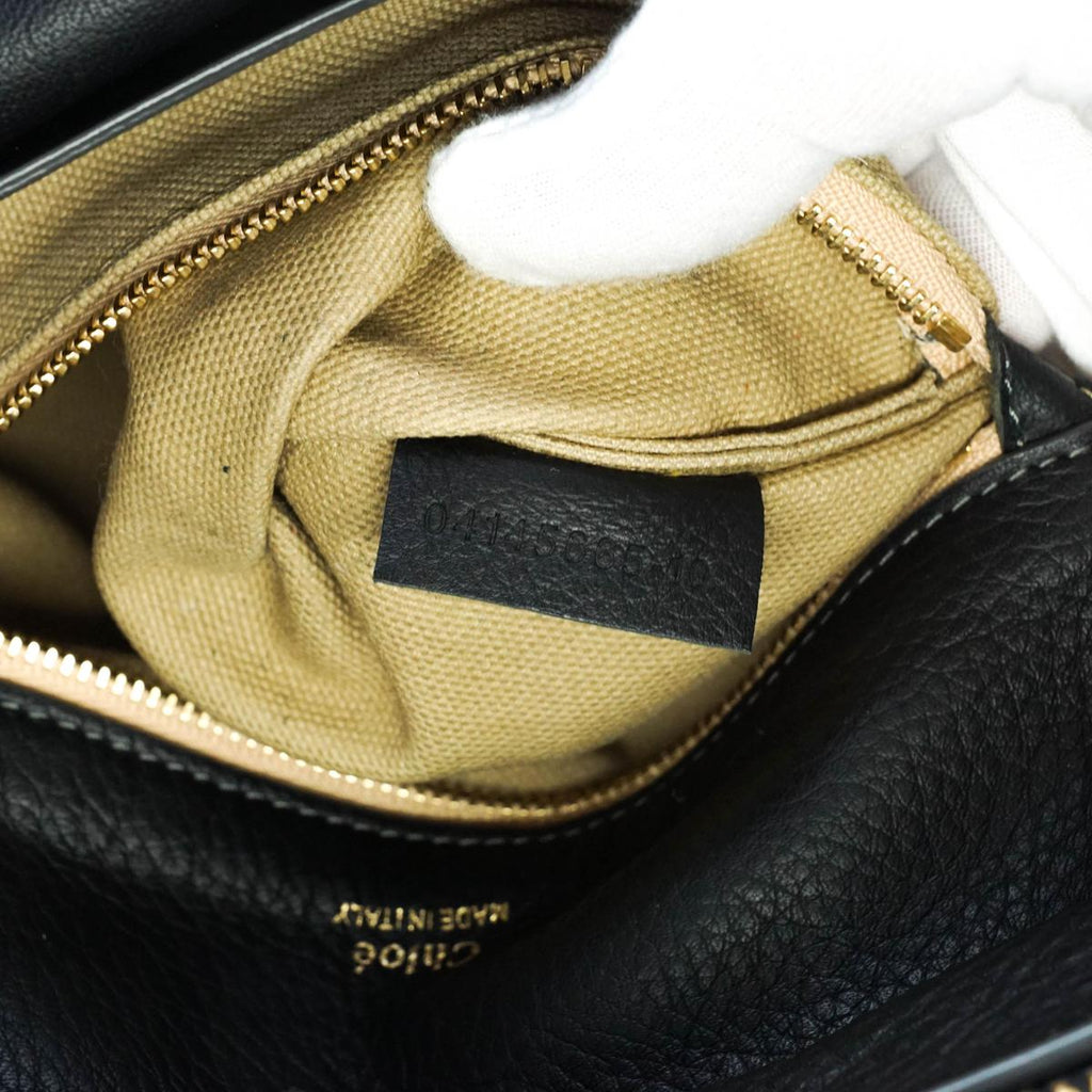 Chloe Hand Bag Leather Black
