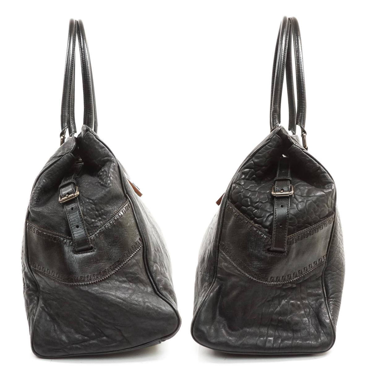 Fendi Tote Bag Leather Black