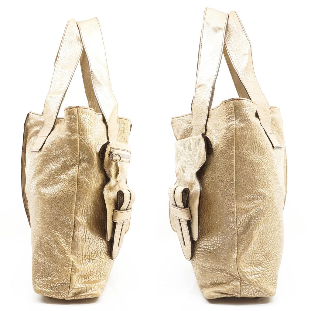 Chloe Tote Bag Gold Leather