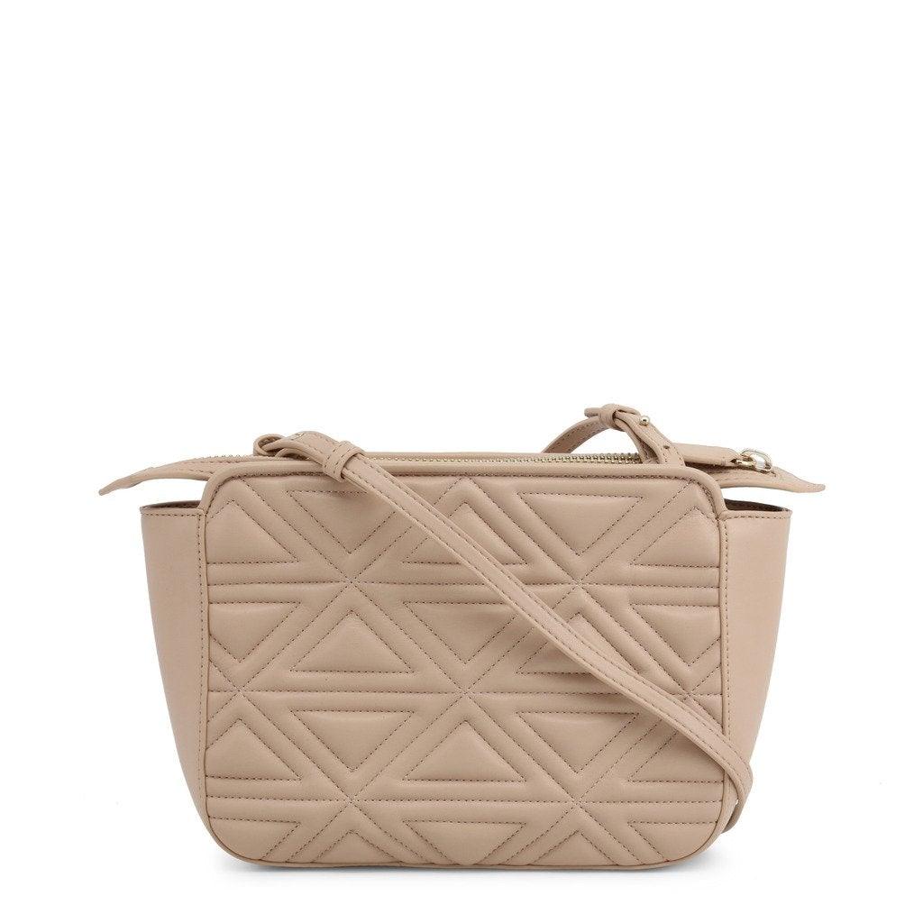 Triangle Quilted Crossbody Bag In Pink