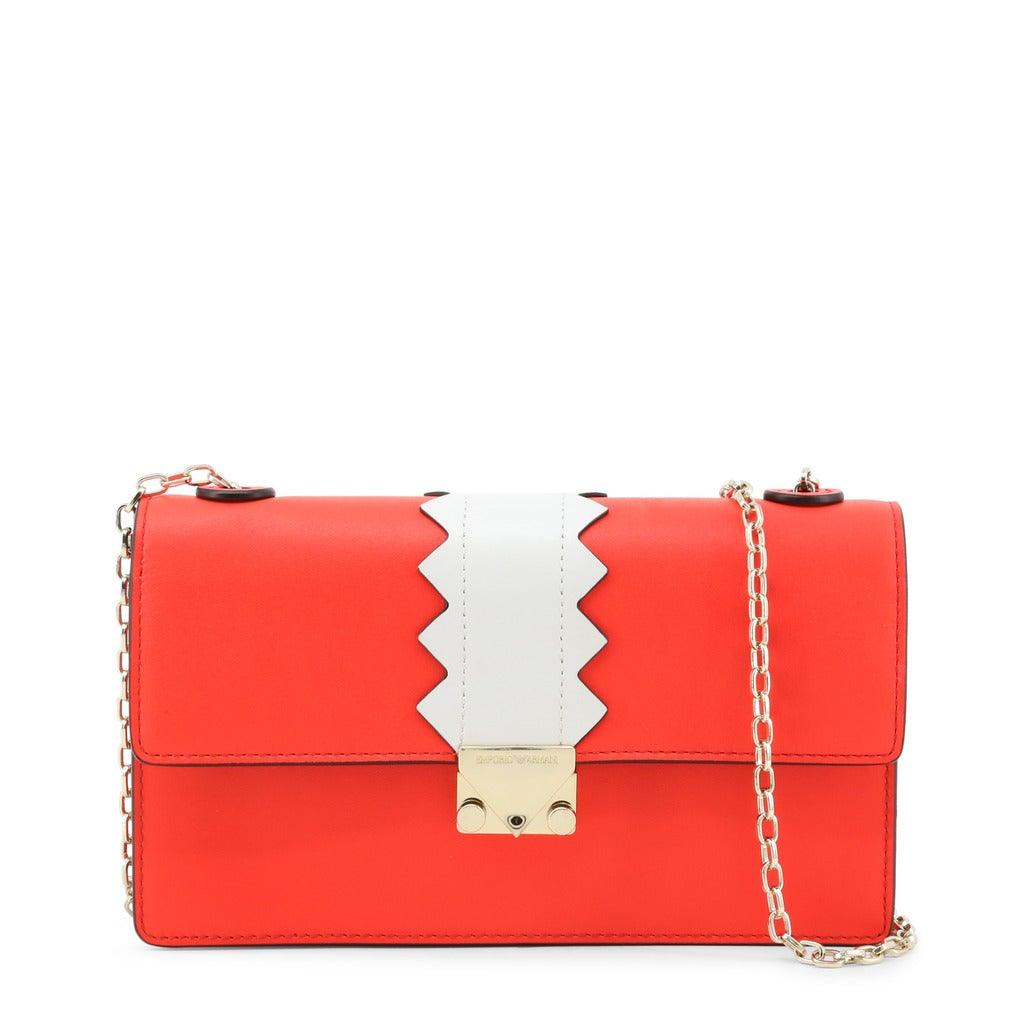 Two Tone Leather Clutch With Chain