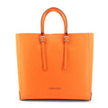 Luxe Leather Shopper in Orange