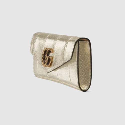 Broadway snakeskin clutch with Double G Silver snakeskin
