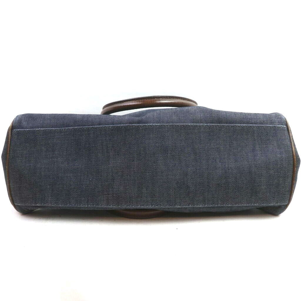 Fendi Hand Bag Canvas Blue