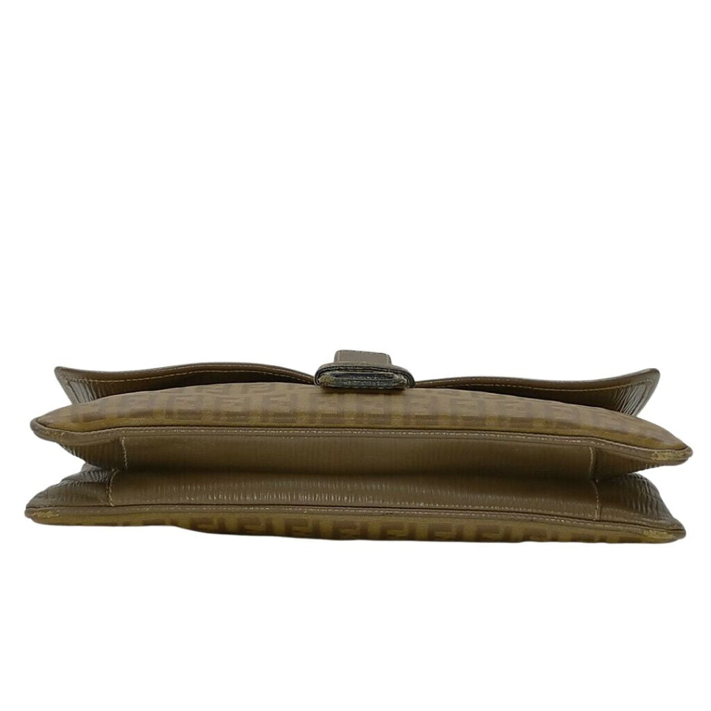 Fendi Zucchino Shoulder Bag Brown